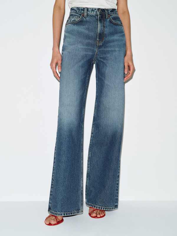 Cary High Rise Slouchy Wide Leg Jeans - Bruce