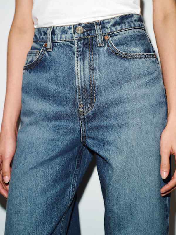 Cary High Rise Slouchy Wide Leg Jeans - Bruce