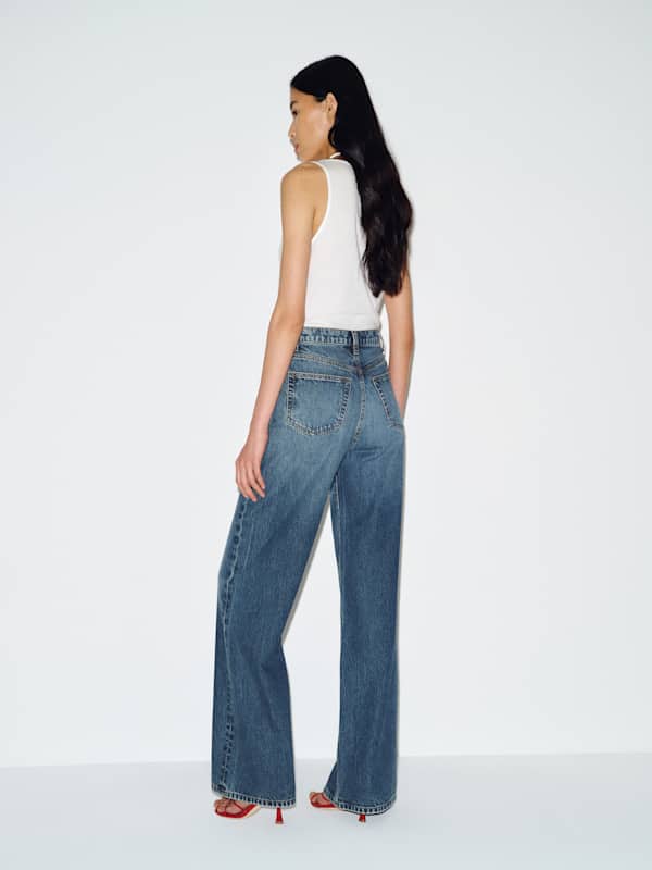 Cary High Rise Slouchy Wide Leg Jeans - Bruce