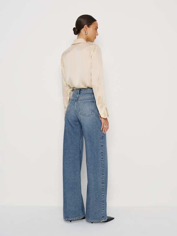 Cary High Rise Slouchy Wide Leg Jeans - Colorado
