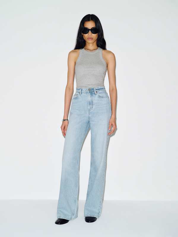 Cary High Rise Slouchy Wide Leg Jeans - Dory