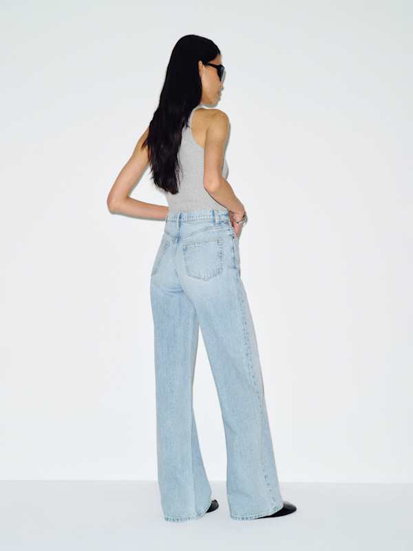 Cary High Rise Slouchy Wide Leg Jeans - Dory