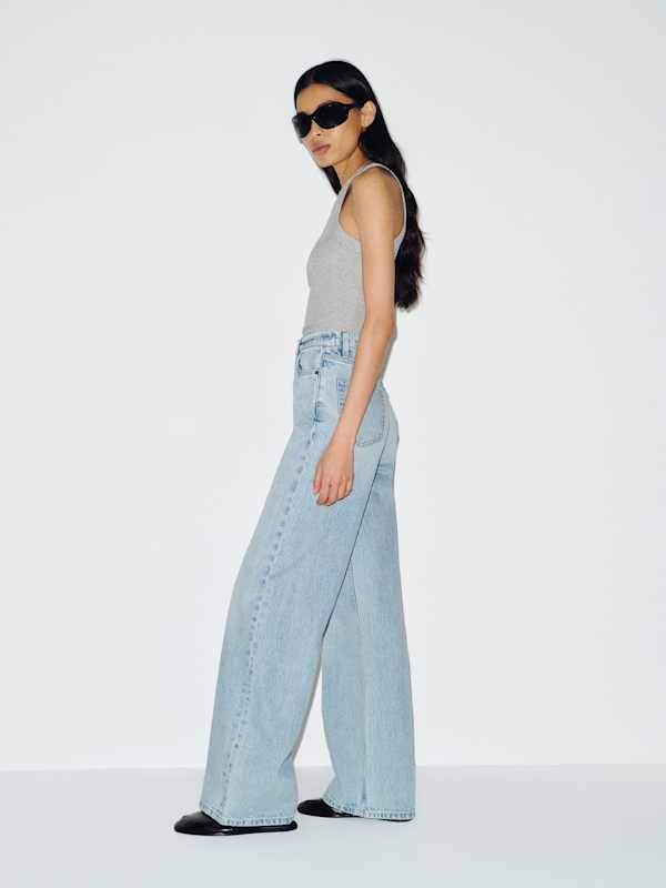 Cary High Rise Slouchy Wide Leg Jeans - Dory