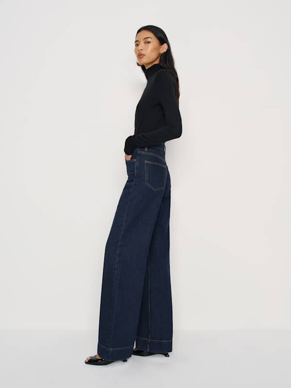 Cary High Rise Slouchy Wide Leg Jeans - George
