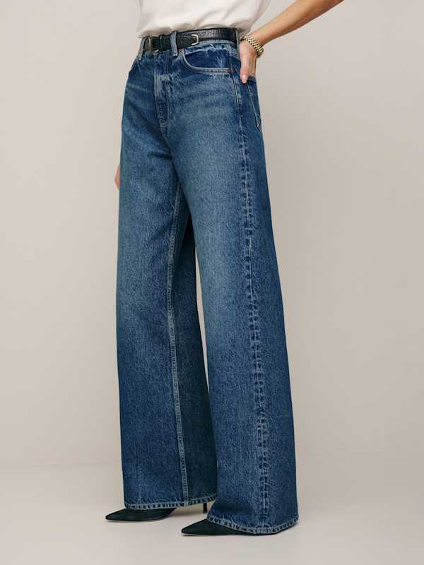Cary High Rise Slouchy Wide Leg Jeans - Lanier
