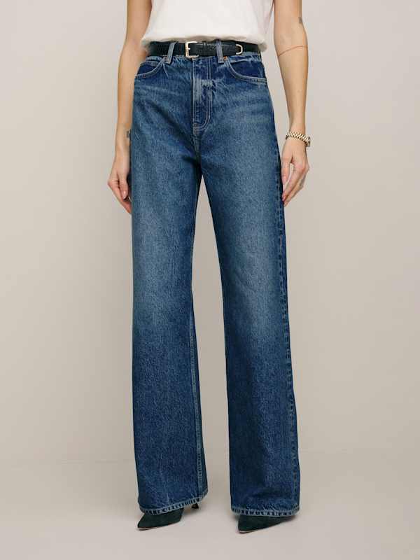 Cary High Rise Slouchy Wide Leg Jeans - Lanier
