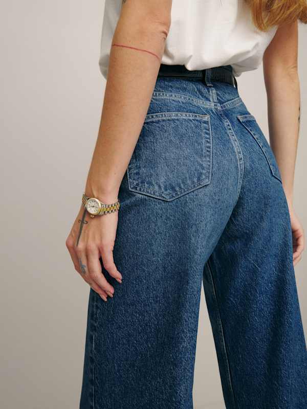 Cary High Rise Slouchy Wide Leg Jeans - Lanier