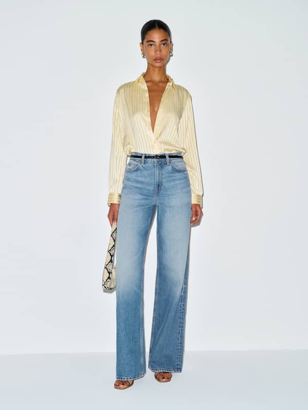 Cary High Rise Slouchy Wide Leg Jeans - Maiori