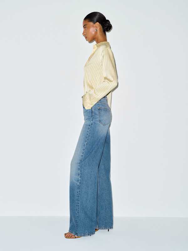 Cary High Rise Slouchy Wide Leg Jeans - Maiori