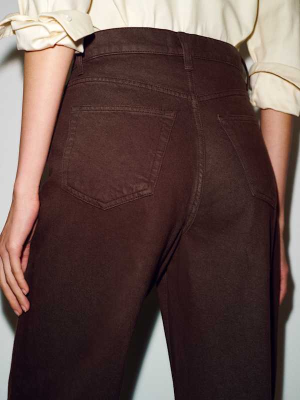 Cary High Rise Slouchy Wide Leg Jeans - Mole
