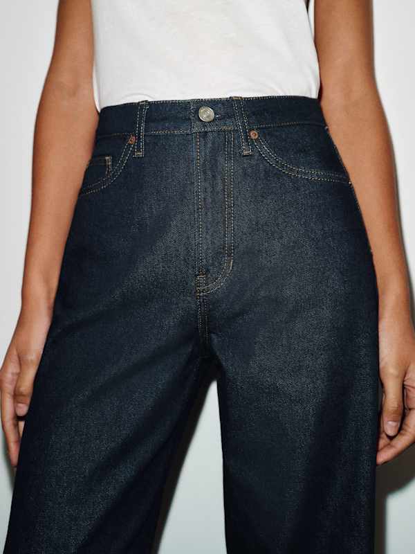 Cary High Rise Slouchy Wide Leg Jeans - Ondine Cuffed