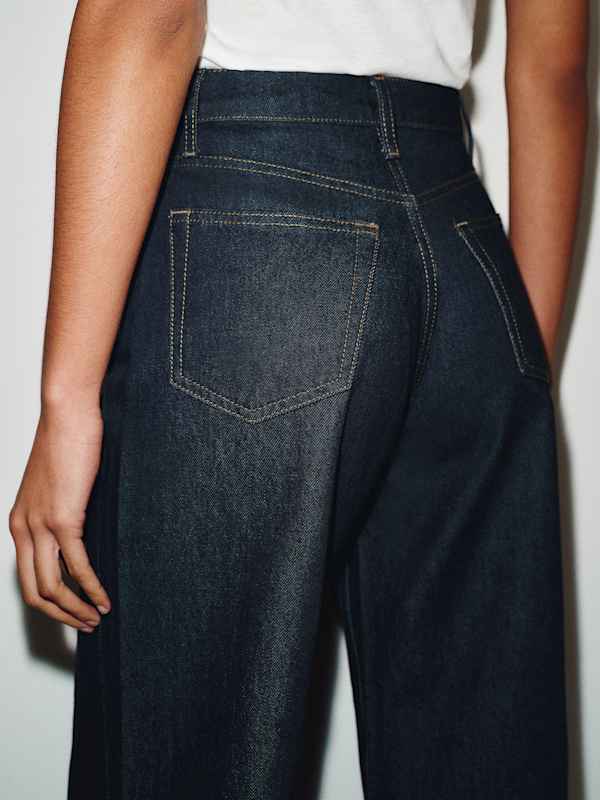 Cary High Rise Slouchy Wide Leg Jeans - Ondine Cuffed