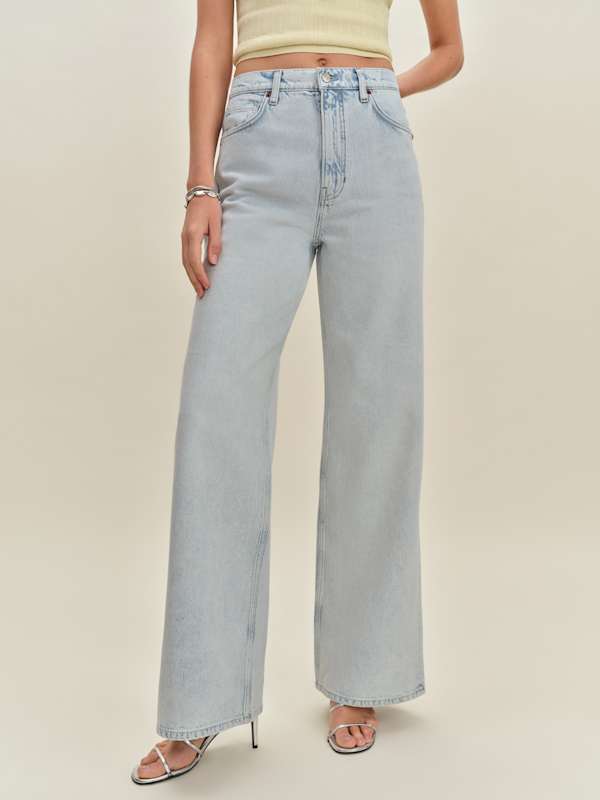 Cary High Rise Slouchy Wide Leg Jeans - Shasta