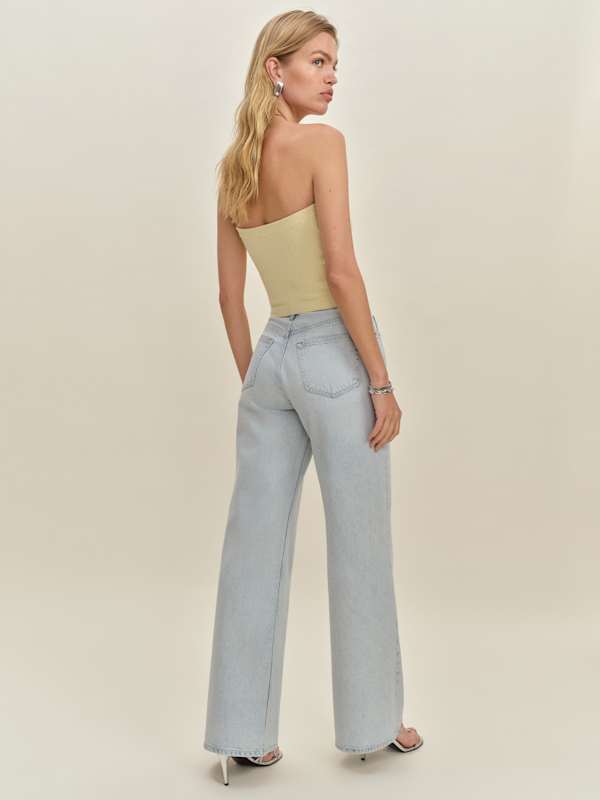 Cary High Rise Slouchy Wide Leg Jeans - Shasta
