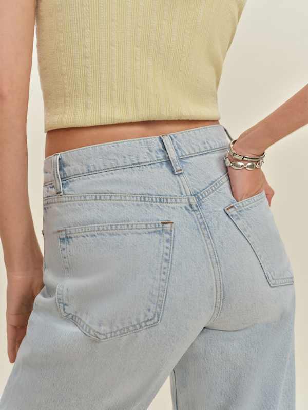 Cary High Rise Slouchy Wide Leg Jeans - Shasta