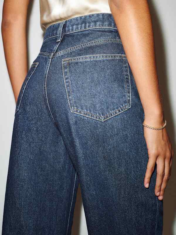 Cary High Rise Slouchy Wide Leg Jeans - Titan