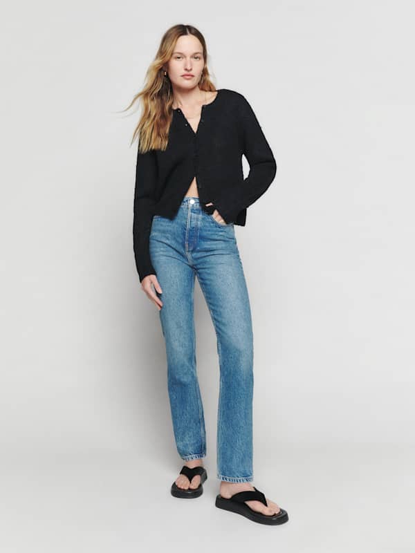 Clara Crew Cardigan - Black