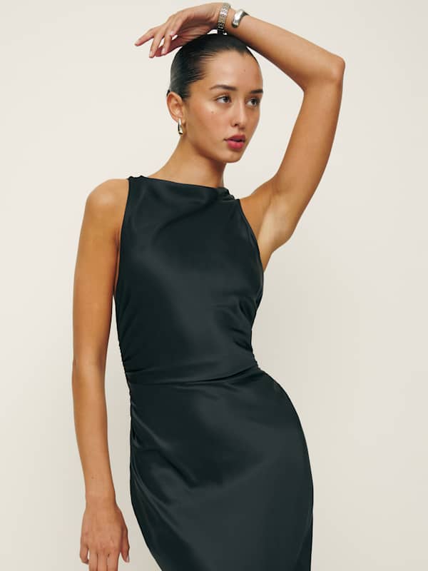 Casette Silk Dress - Black