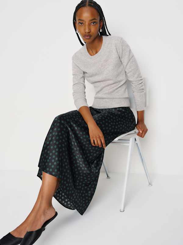 Layla Silk Skirt - Cosmic Dot