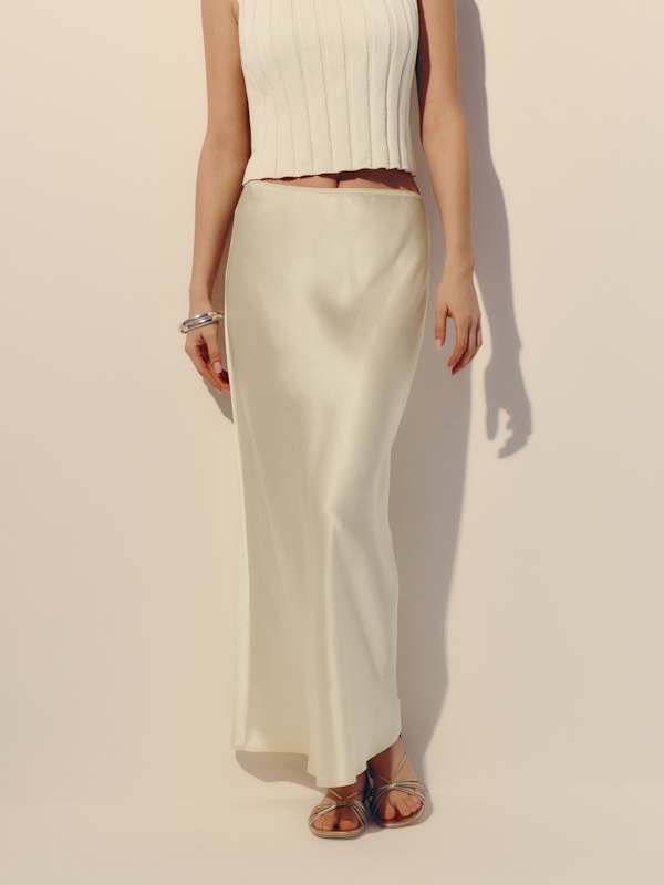 Layla Silk Skirt - Sugar