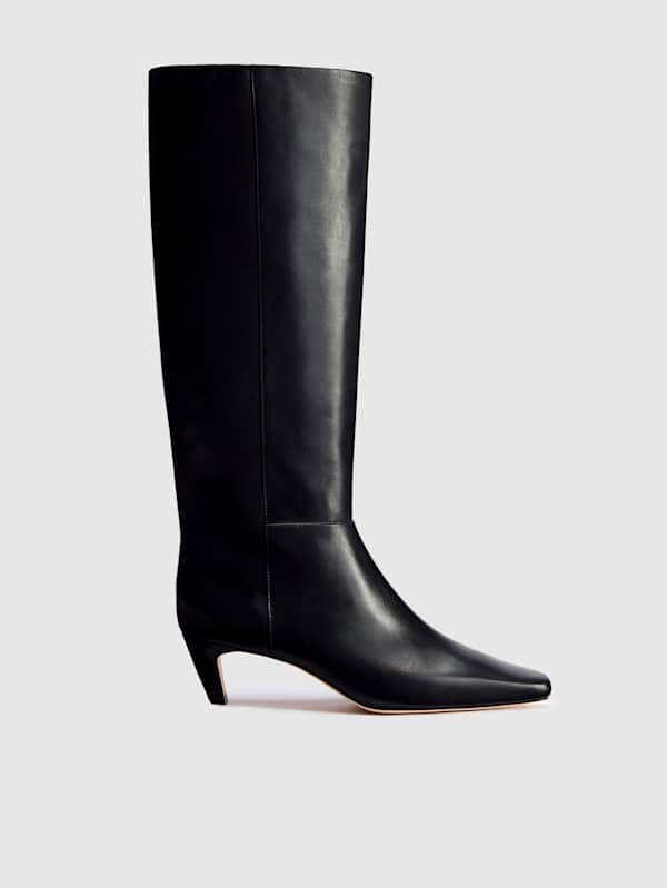 Remy Knee Boot - Black Leather