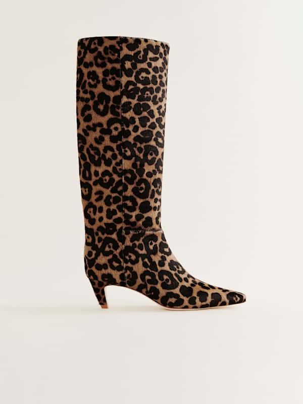 Remy Knee Boot - Leopard Haircalf
