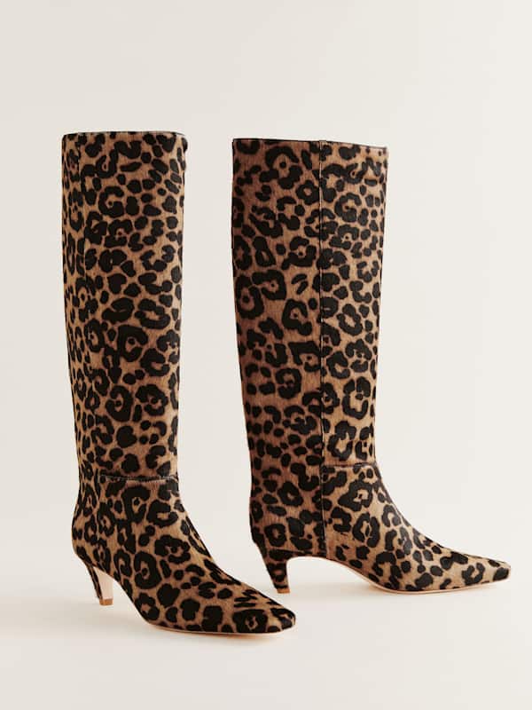 Remy Knee Boot - Leopard Haircalf