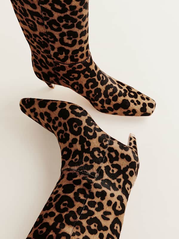 Remy Knee Boot - Leopard Haircalf