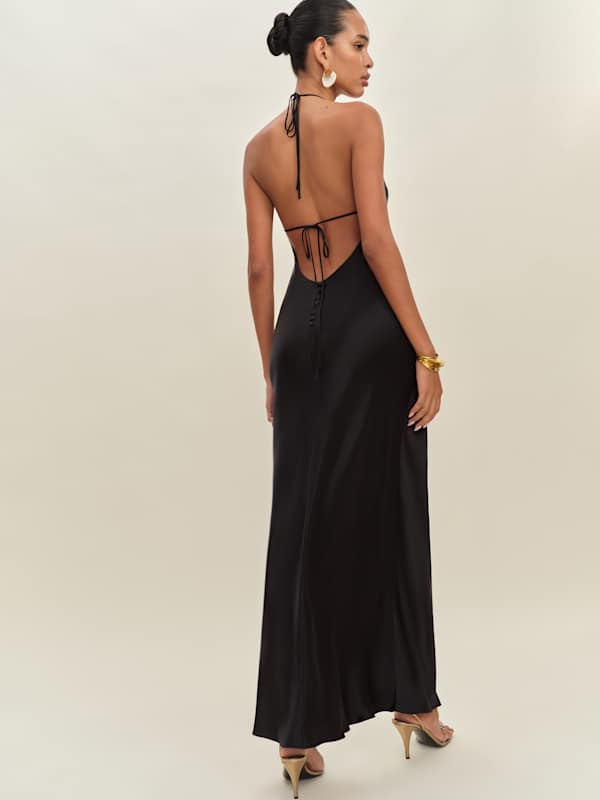 Jeany Silk Dress - Black