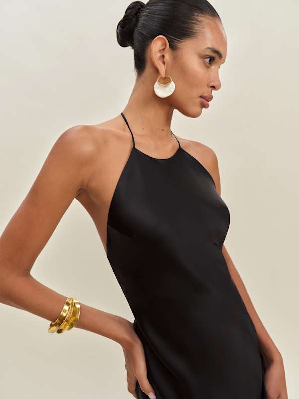 Jeany Silk Dress - Black