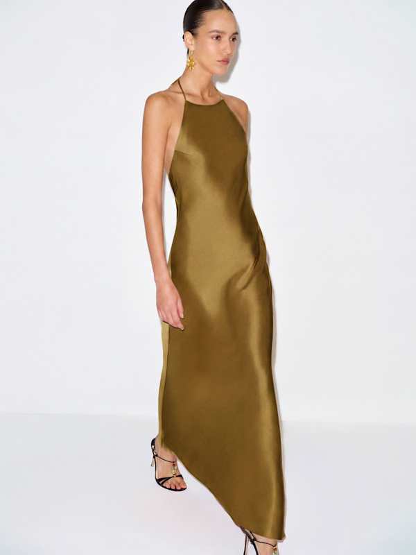Jeany Silk Dress - Citrine