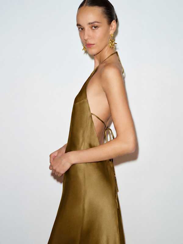 Jeany Silk Dress - Citrine