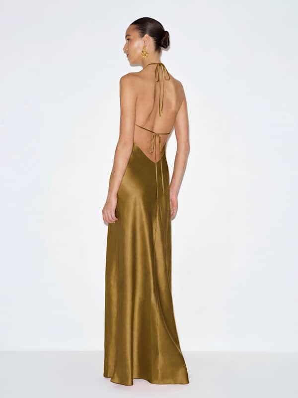 Jeany Silk Dress - Citrine