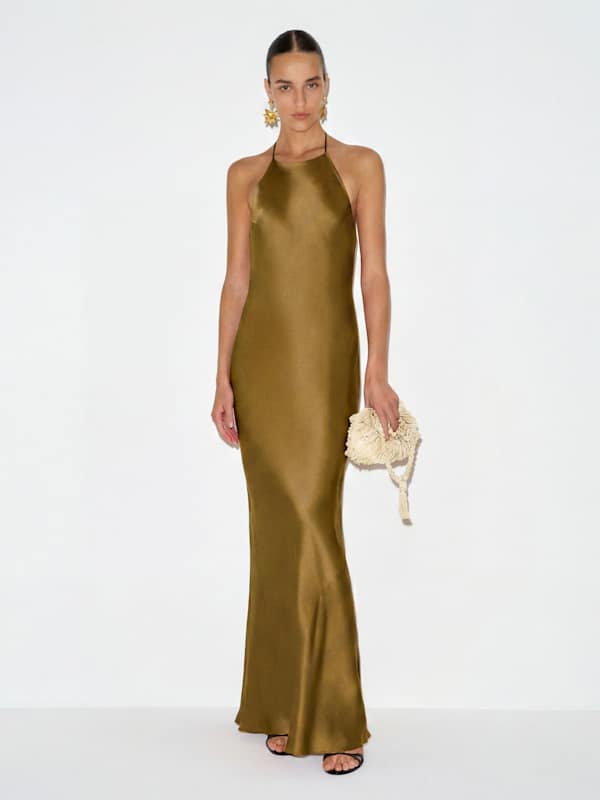 Jeany Silk Dress - Citrine