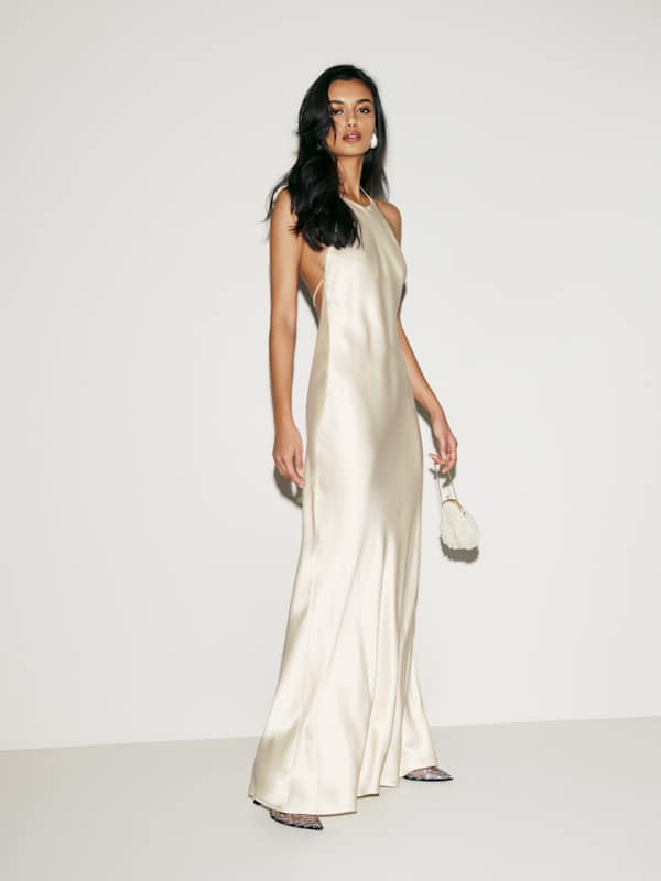 Jeany Silk Dress - Fior Di Latte