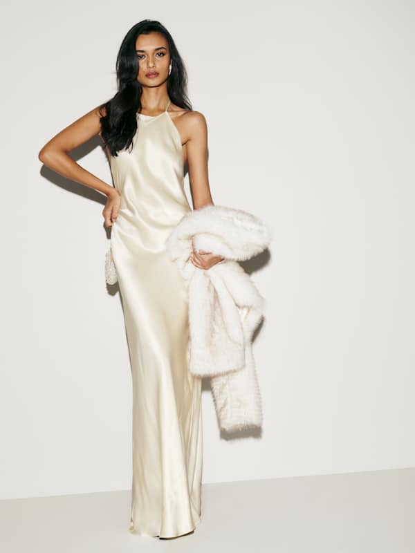 Jeany Silk Dress - Fior Di Latte