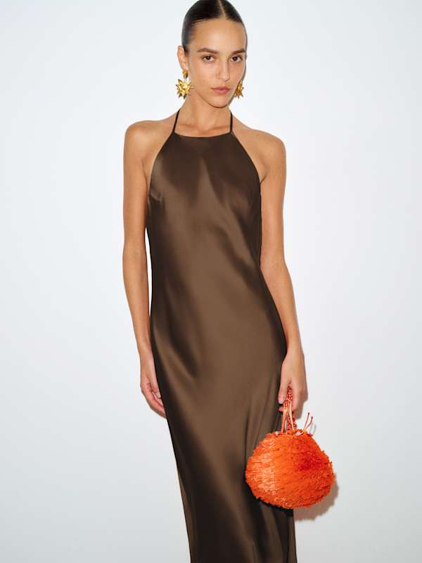 Robe en soie Jeany - Pomme de pin