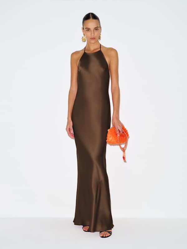 Robe en soie Jeany - Pomme de pin