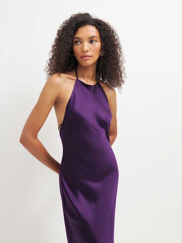 Jeany Silk Dress - Raisin