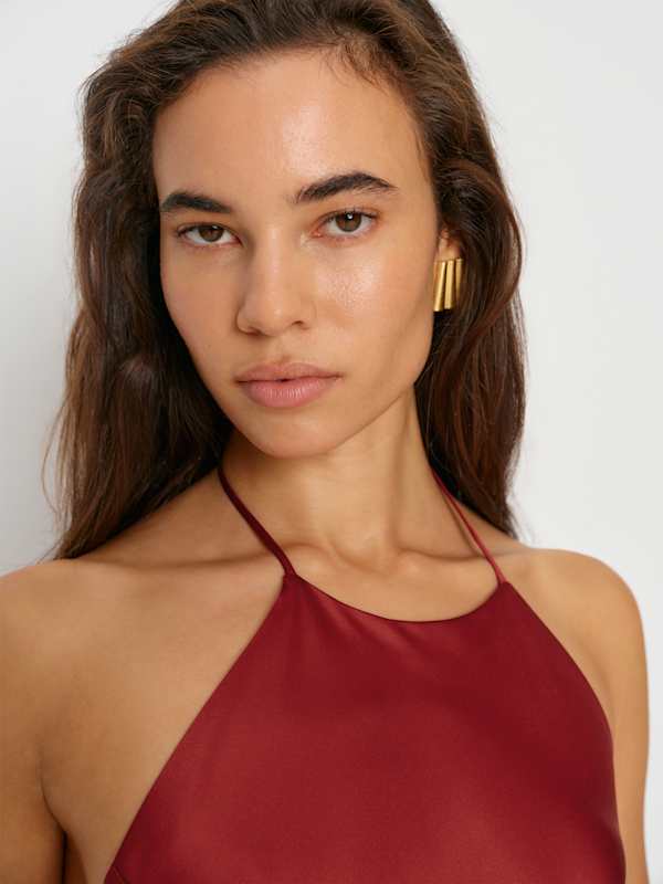 Jeany Silk Dress - Sangre