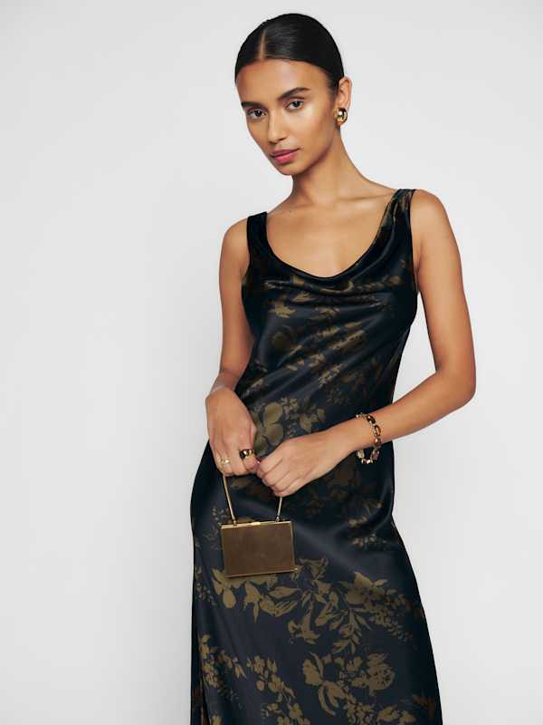 Annabelle Silk Dress - Night Garden