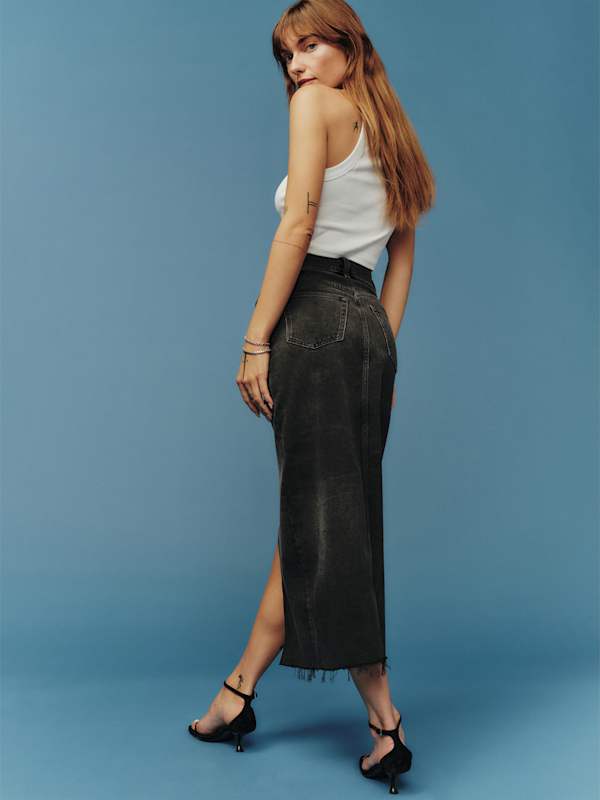 Nila Long Denim Skirt - Nome