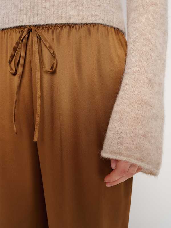 Olina Silk Pant - Toffee