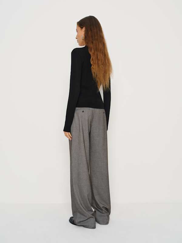 Hermia Regenerative Merino Polo - Black