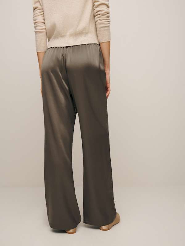 Petites Olina Silk Pant - Morel