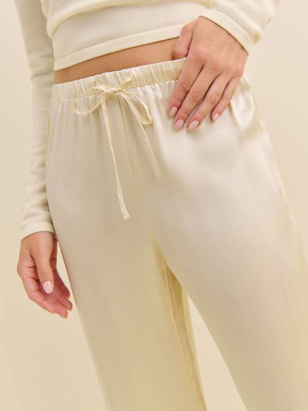 Petites Olina Silk Pant - Sugar