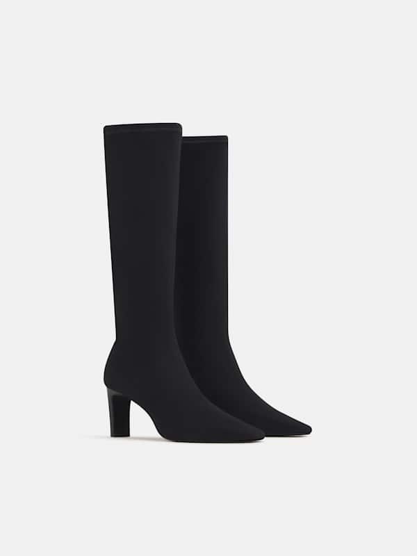 Bottes stretch Rosa - N&eacute;opr&egrave;ne noir