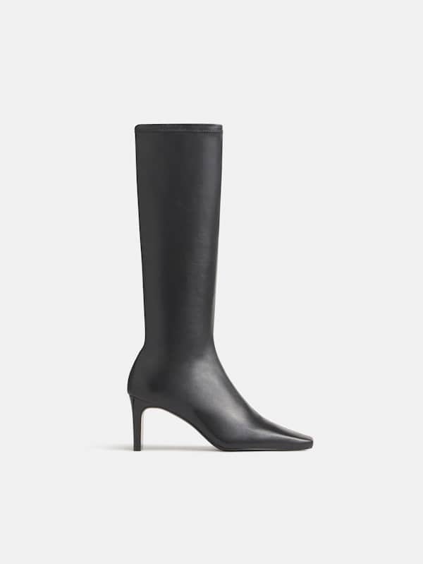 Bottes stretch Rosa - Cuir stretch noir