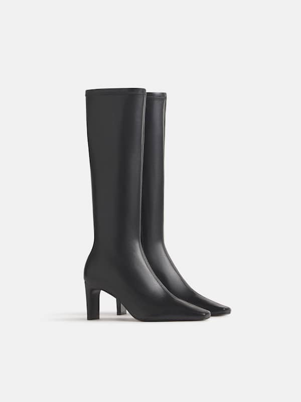 Bottes stretch Rosa - Cuir stretch noir
