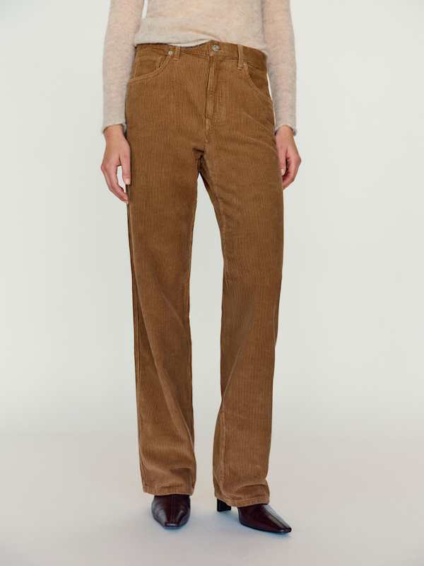 Val 90s Mid Rise Straight Jeans - Kodiak Corduroy